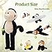 OUOZZZ Monkey Stuffed Animal 5 PCS Capuchin Monkey Plush Set 193 Huggable Mama and Babies SlapBracelet for Kids Soft Realistic Toy for Toddlers - Image 4