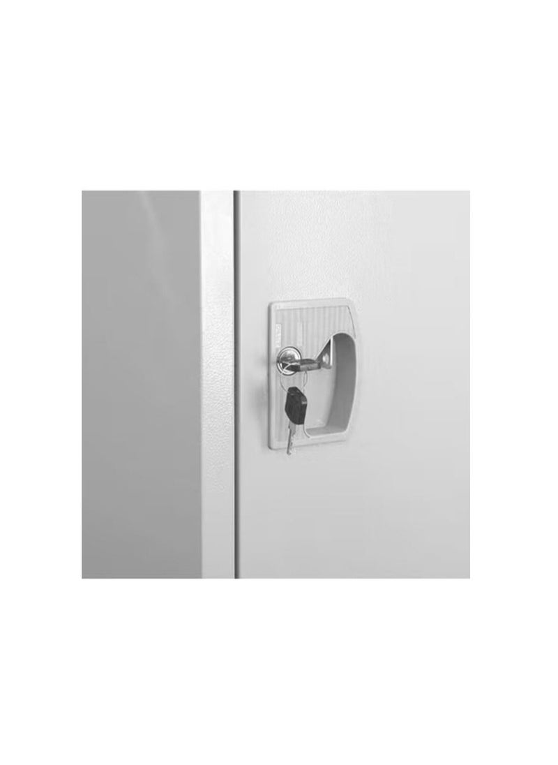 Mercury - Mercury Two Door Metal Steel Locker Steel Cabinet With Key Grey - Image 1
