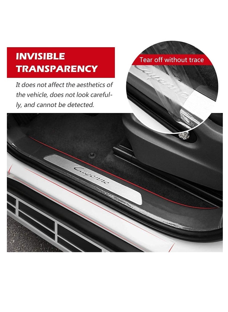 SYOSI - Car Door Edge Guard Clear Universal Door Sill Guard Car Door Trim Edge Guard Protection Film Anti-Collision Fits for Most Car 33Ft x 1.2In, Transparent - Image 1