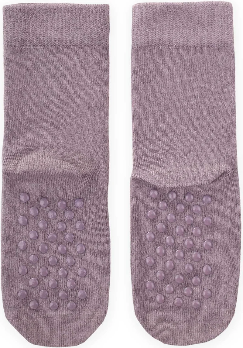 Cigit Bamboo Children's Socks with Abs Sole and Gray