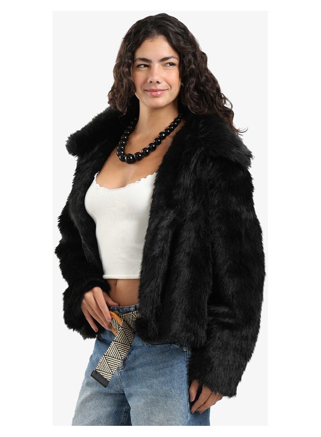 Carina Sherpa Open Neckline Coat - Image 3