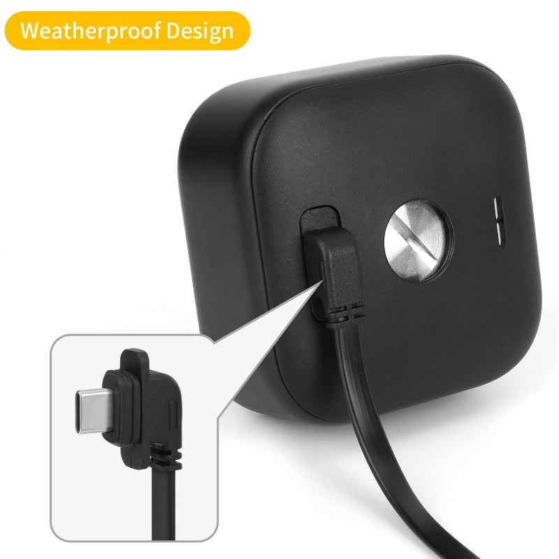 iTODOS 2Pack 10ft/3m Power Cord and Adapter for Blink Outdoor 4(4th Gen)/(3rd Gen)/Blink XT XT2 Camera,Weather Resistant Flat Charging Cable with Extra Type C to Micro USB Adapter - Image 4