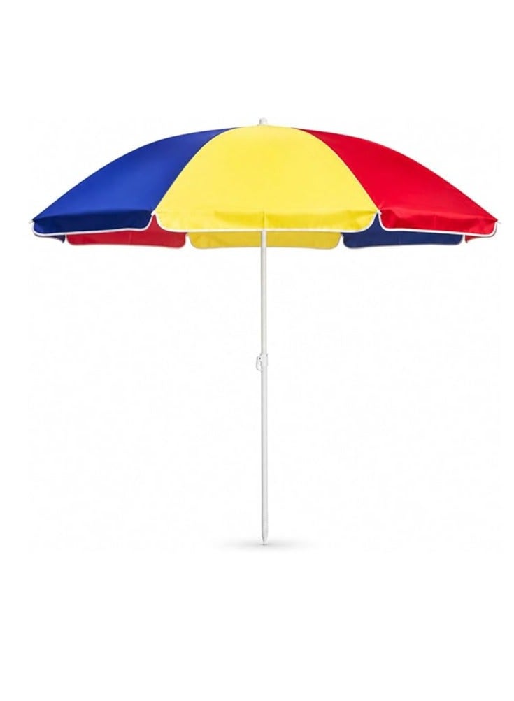 DBLEW Beach Umbrella Large Shade - 200CM Patio Umbrella [Pointed End] Stylish Mix Design, UV Protection, Durable Wind-Resistant Frame, Lightweight Portable Umbrella for Beach, Pool, Picnic - Image 1