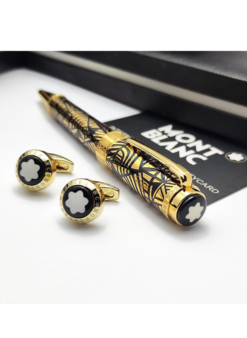 Mont Blanc Mont Blanc pen and cufflink  Estelle Estelle  New latest version  Mont Blanc   💎 ⚡️First class 