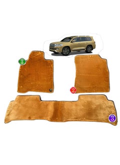 California formula-T Premium Soft Carpet fluffy Floor Mat for Cars SUVs 4x4 Land Cruiser Prado GMC Trucks Hatchback Universal Fit 3 Pcs  - Image 1