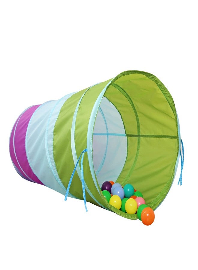 LimitlessFunN Crawling Kids Play Tunnel [ Pop Up Portable Rainbow Tunnel ] for Children, Toddlers, Boys & Girls, Pet, Dogs & Cats, Indoor & Outdoor Toys (Purple, Blue, Green) - Image 1