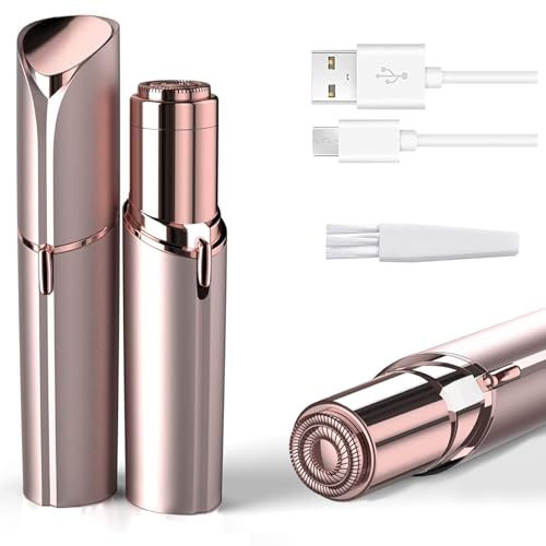 innobeaut Facial Hair Remover for Women, Painless Hair Removal Device Portable Womens for Lip, Chin with USB Rechargeable, Rose Gold - Image 1