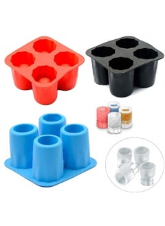 PAVITYAKSH PAVITYAKSH ICE Glass Mold Glass 4-Cup Silicone Mold for Making Ice Glasses Iced Shots for Party 2PC  - Image 4