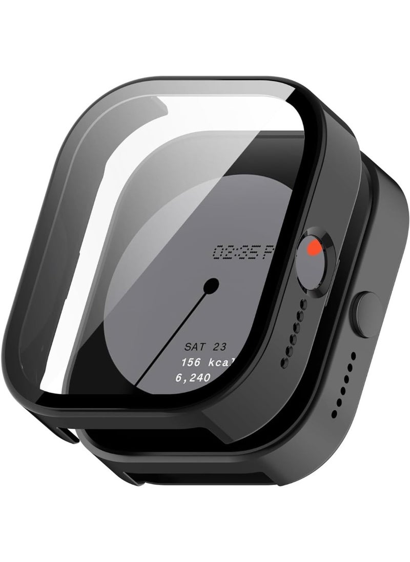 Generic Case PC Case with Screen Protector for CMF by Nothing Watch Pro D395 Case (Black)  - Image 1