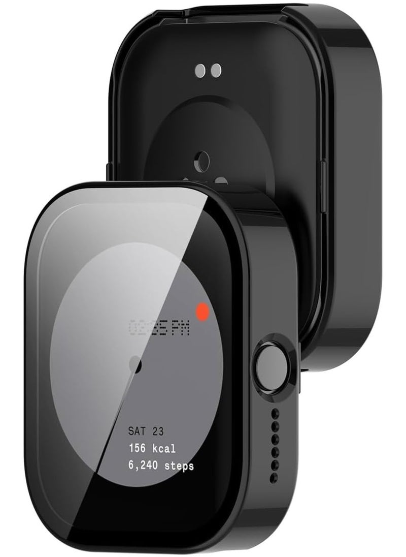 Generic Case PC Case with Screen Protector for CMF by Nothing Watch Pro D395 Case (Black)  - Image 5
