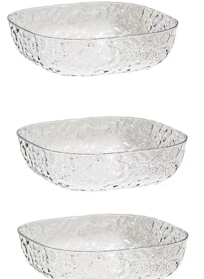 3-pack water ripple fruit plate, high-value fruit plate, light luxury snack candy plate (24cm*27cm) - Image 4