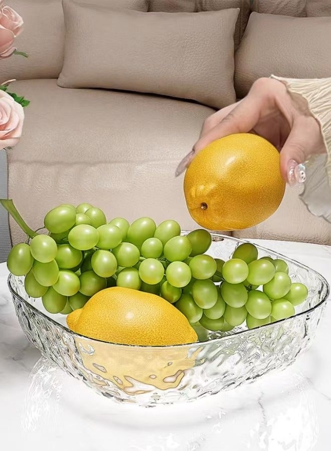 3-pack water ripple fruit plate, high-value fruit plate, light luxury snack candy plate (24cm*27cm) - Image 3