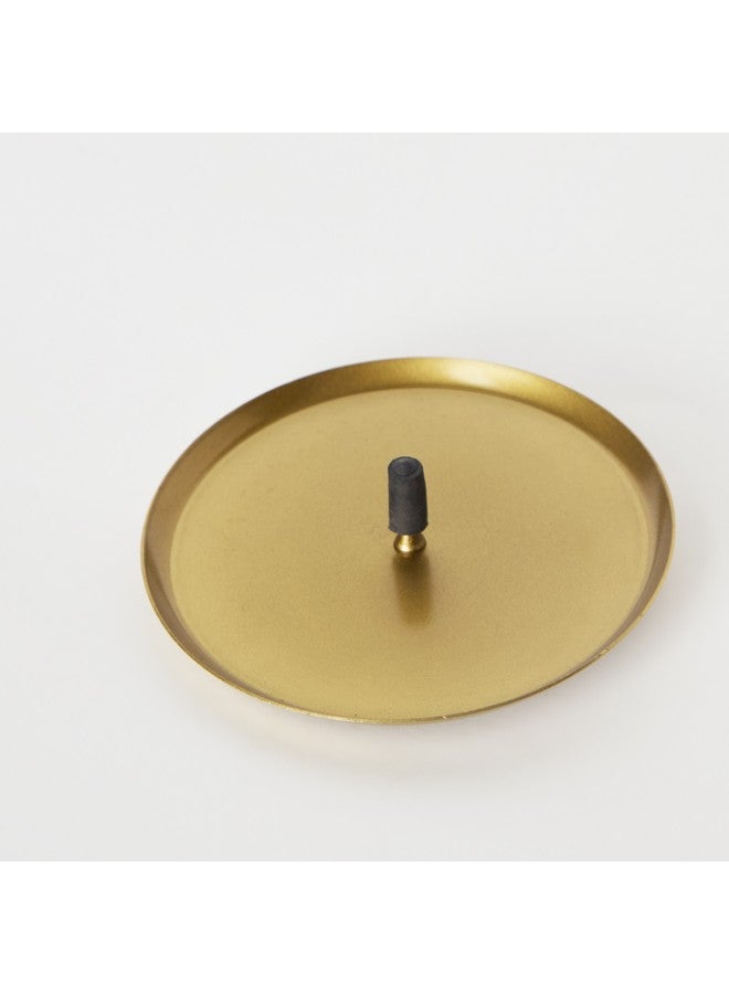 Home Box Calot Antique Brass Metal Tealight Stand 10 x 1 x 10 cm - Image 4