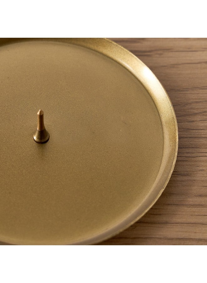 Home Box Calot Antique Brass Metal Tealight Stand 10 x 1 x 10 cm - Image 2