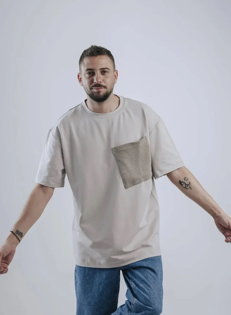 Snugface Snugface The Big Pocket Oversized Tshirts, Grey, SF15-2GRY, Size-S