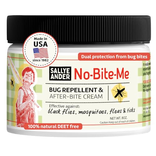 SALLYEANDER No Bite Me Natural Bug & Insect Repellent Lotion - DEET-Free Anti-Itch Cream - Safe for Kids, Infants & Adults - Repels Mosquitoes, Black Flies, and Fleas - Made in USA, 8oz - Image 1