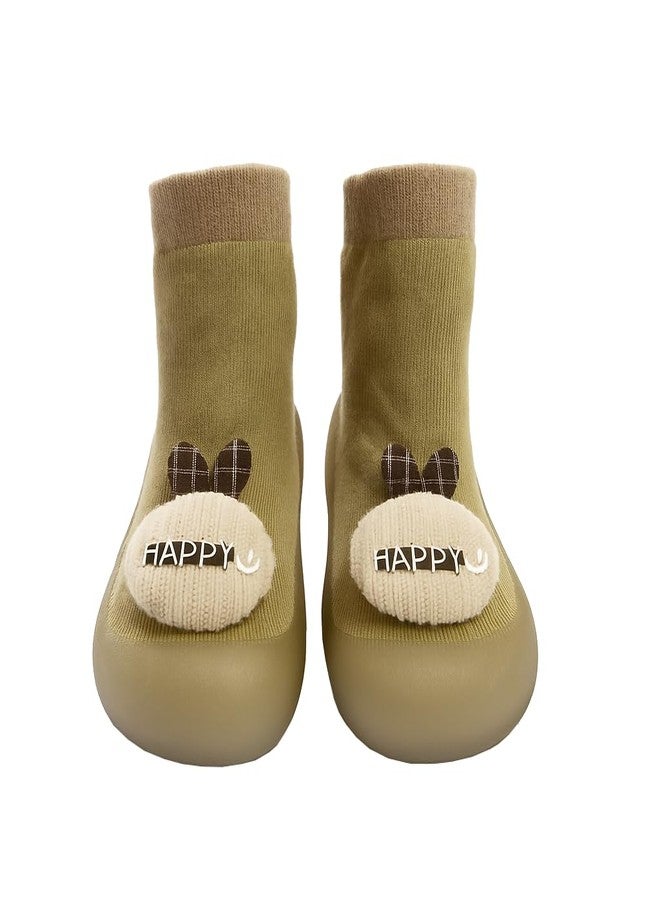 SYADEL Baby Sock Shoes with Anti-Slip Sole Breathable Soft Cotton Walking Slippers for Infants & Toddlers, Unisex Baby Boys & Girls (12-24 Months, Size:13.8) - Image 1