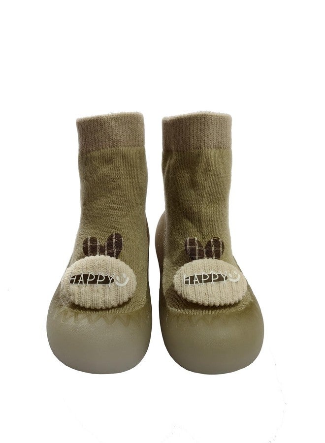 SYADEL Baby Sock Shoes with Anti-Slip Sole Breathable Soft Cotton Walking Slippers for Infants & Toddlers, Unisex Baby Boys & Girls (12-24 Months, Size:13.8) - Image 2