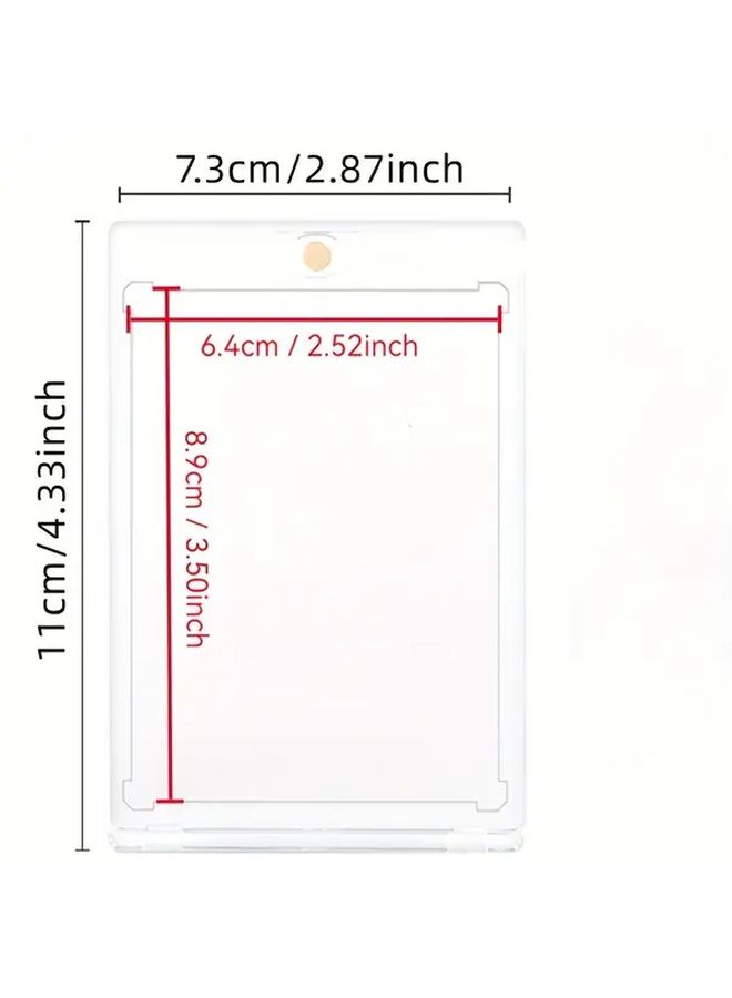 20pcs Premium Clear Magnetic Card Holders 35PT Acrylic UV Protection Durable Storage - Image 3