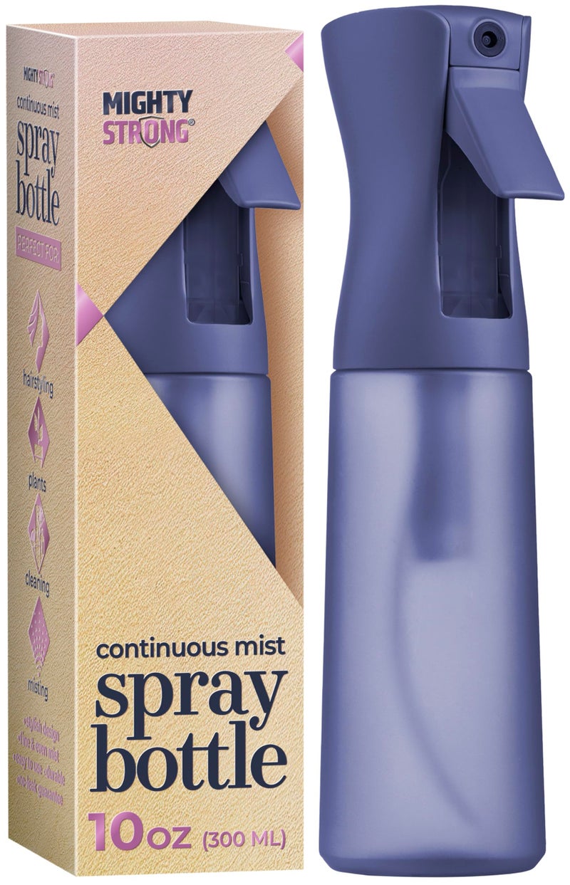 MIGHTY STRONG 10 OZ Continuous Spray Bottles - Ultra Fine Mist Sprayer | Water Spray Bottle For Hair Stuff, Mister Spray Bottle For Plants Mister | Hair Spray Bottles For Hairstyling, Cleaning, Salons - Image 1