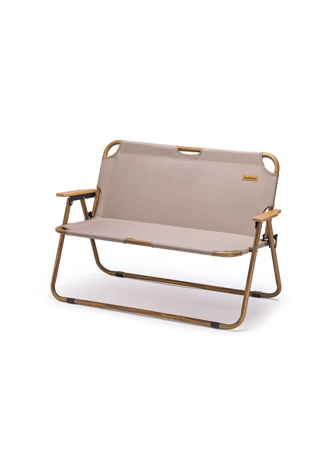 Naturehike Outdoor Folding Double Chair | Camping Chair | Khaki | Portable And Lightweight | Supports Up To 265 Lbs | Foldable Design For Easy Transport  - Image 1