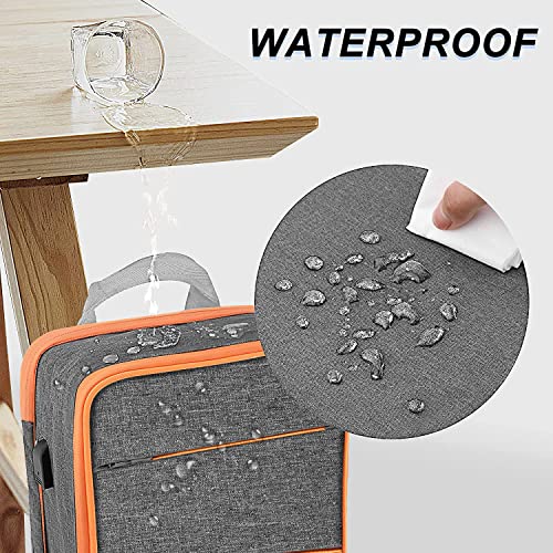 ZINZ Slim & Expandable Laptop Backpack Water Resistant Travel Backpack Compatible with MacBook Air/Pro 13-14 inch XPS 13 Surface 13.5" and Most 13-14 inch NoteBooks,G01OG01 - Image 4
