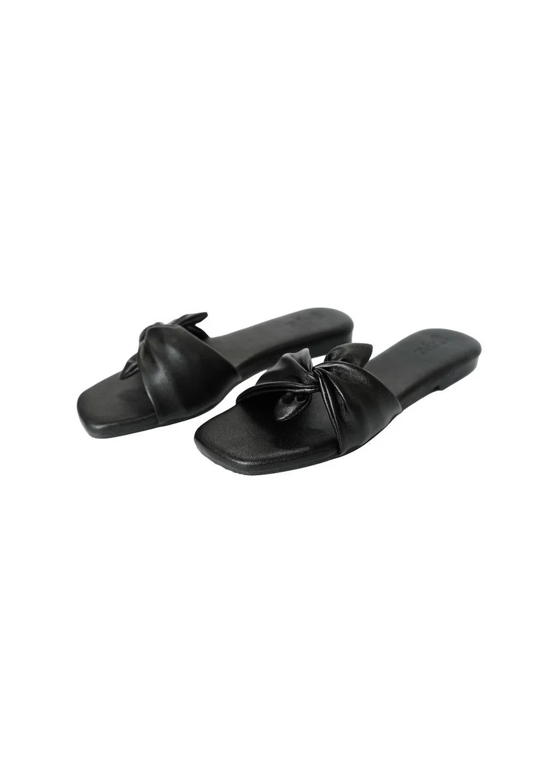 Gaya Nola Bow Flats Black