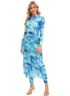 NIBEMINENT 3-Piece Women Conservative Swimsuit Set Muslim Sun Protection Swimwear Swimming Trousers Ladies Beachwear Skirt Bikini Arab Dress  - Image 1