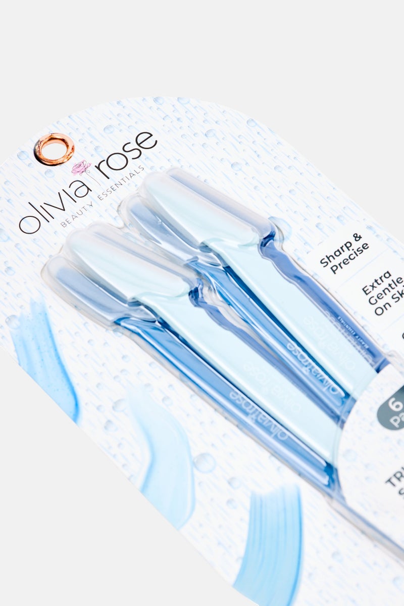 Olivia Rose 6 Pack Brand Logo Trim And Shape Razors Set, Multicolor - Image 3