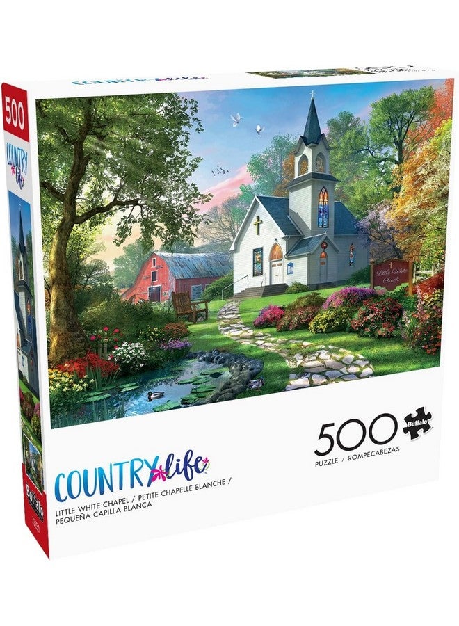 Buffalo Games - Dominic Davison - Little White Chapel - 500 Piece Jigsaw Puzzle for Adults -Challenging Puzzle Perfect for Game Nights - Finished Size is 21.25 x 15.00 - Image 1