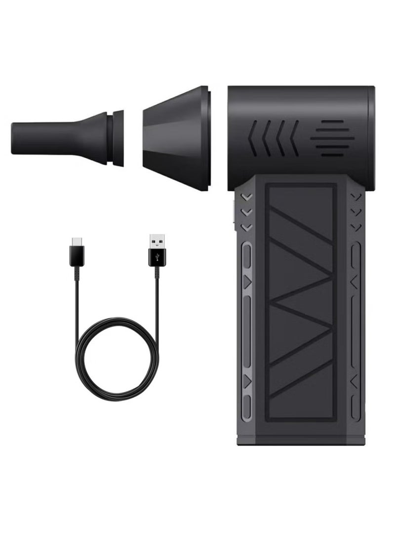 Compressed Air Duster Dust Blower Jet Dry Mini Blower 130,000 RPM Air Blower Super Fan Turbo Powered Portable Turbo Fan Vacuum Cleaner Portable Blower Violent Fan Electric Cordless Car Dryer - Image 1