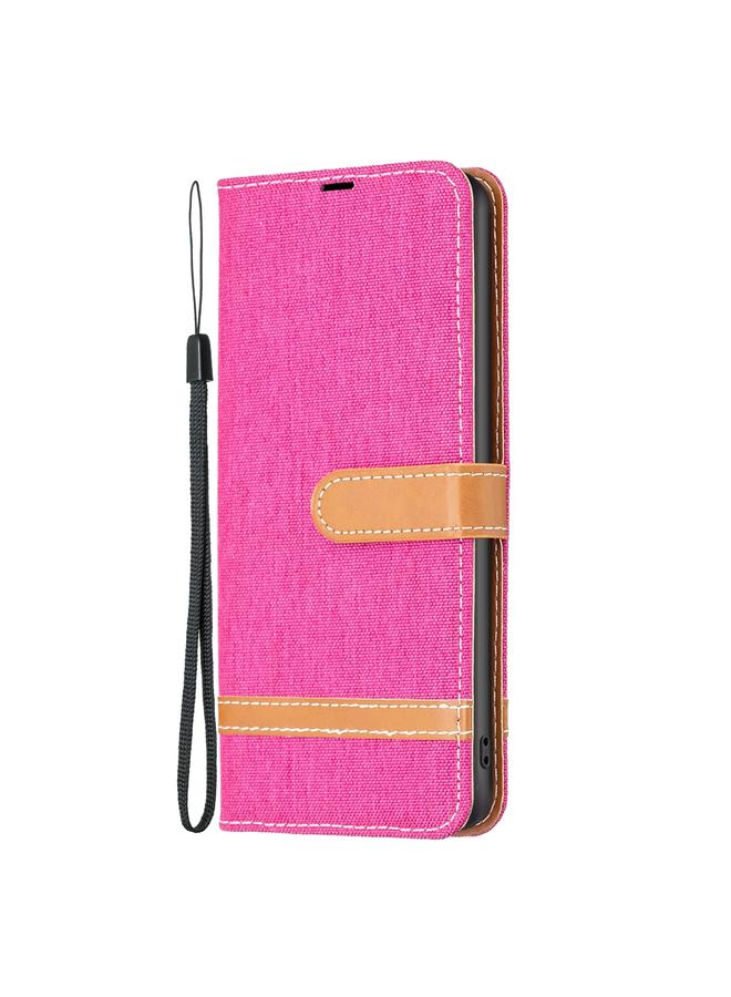 S-TOP Case For Samsung Galaxy A55 Color Block Denim Texture Leather Phone Case - Image 2