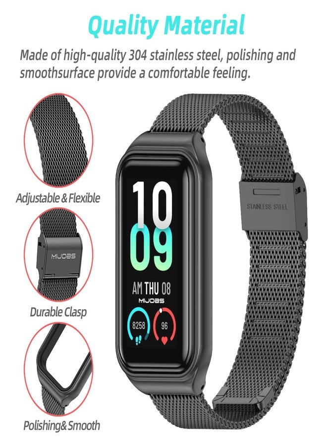 MIJOBS Metal Replacement Strap for Amazfit Band 7 - Compatible with Amazfit 7 Fitness Tracker - Image 4