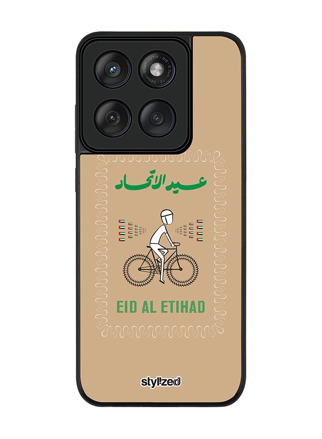 Stylizedd For Motorola MOTO Edge 60 Fusion/ Edge 60 Case,Slim fit Camera Protection, Shockproof Thin Phone cover  - Eid Al Etihad 53 National Day Poster Design Beige - Image 1