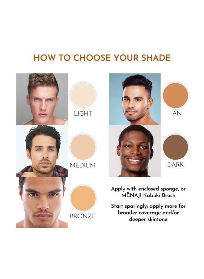 Menaji HDPV Anti-Shine Powder (Dark) | Anti-Shine Face Make-Up for Men | High-Definition Face Powder | Skin-Friendly Face Powder for Men | All-Occasion Face Powder | Contains Vitamin C & E (Dark) - Image 4
