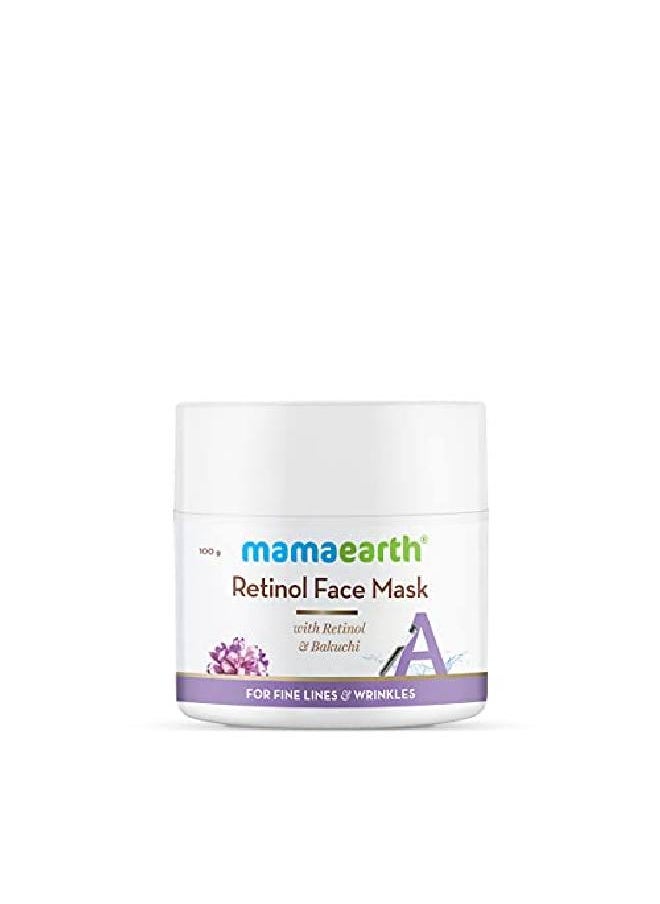 Mamaearth - Retinol Face Mask For Glowing Skin Anti Aging With Retinol And Bakuchi For Fine Lines Wrinkles 100 G - Image 1