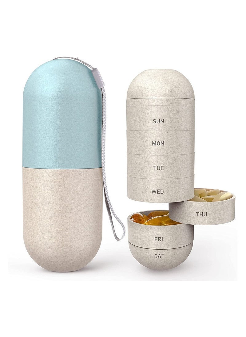 general Weekly Medicine Box Packaging Box Portable Waterproof 7-day Medicine Box Travel Sealed Waterproof - Image 1