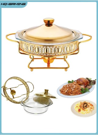 Chafing Dish Buffet, Round Chafing Dish Buffet Set, Chafing Dish with Lid and Stand, Chafers and Buffet Warmers Set for Parties Weddings Catering - pzsku/Z184D9651DC2DA4D797CBZ/45/_/1735296479/494da863-c94f-43cb-998d-670d6d81b85f