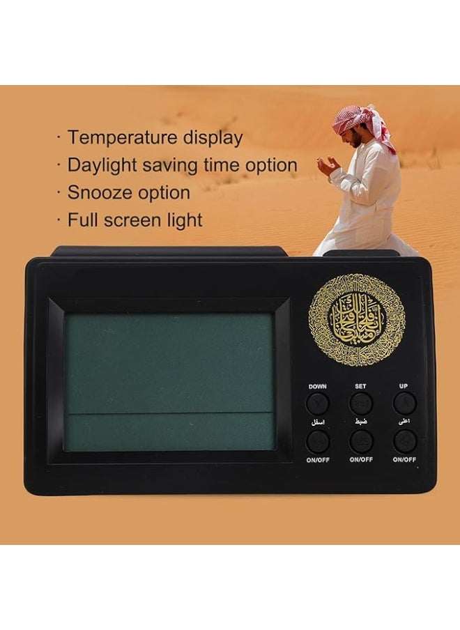 Muslim ClockPrayer Alarm Table Clock，USB Digital Islamic Azan Alarm Table Clock with Accurate Alarm, Clear Display, Muslim Prayer Table Alarm Clock for Home, Office and Daily Use, for All Prayers
