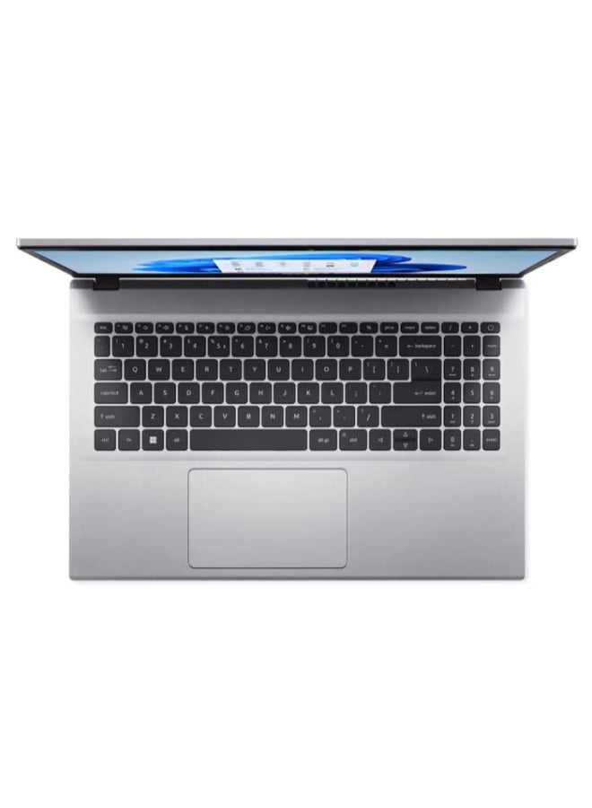 أيسر لابتوب أسباير 3 A315 بشاشة 15.6 بوصة عالية الدقة بالكامل (1920×1080)، معالج Intel Core i5-1235U، ذاكرة وصول عشوائي 8 جيجابايت DDR4، قرص صلب SSD سعة 512 جيجابايت، معالج رسومات Intel Iris Xe، نظام تشغيل DOS (بدون ويندوز)، يدعم اللغتين الإنجليزية والعربية، لون فضي نقي الإنجليزية/العربية فضي نقي - Image 4