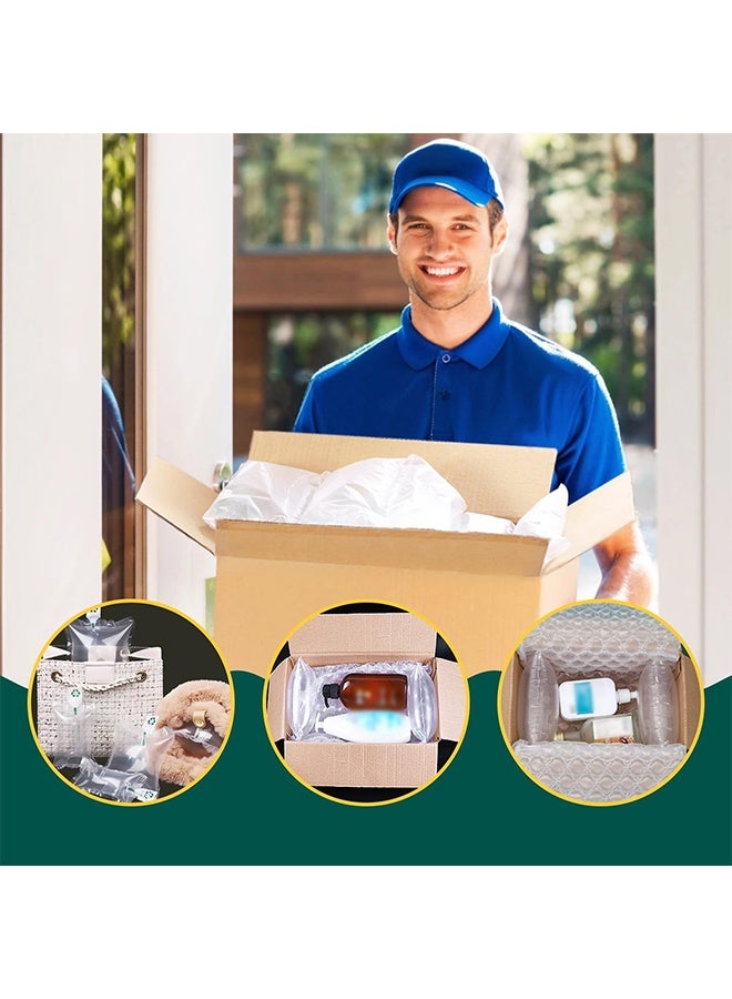 100 Pcs Inflatable Air Cushion Pillow Bags 10×20 cm,Shockproof Air Bubble Fill Packaging Bags,Void Fill Protective Wrap for Shipping Mailing Storage Fragile Goods commerce Logistics Packaging Use - Image 2