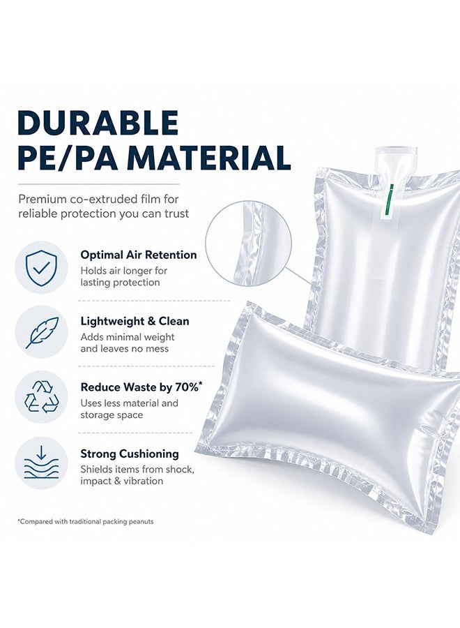 100 Pcs Inflatable Air Cushion Pillow Bags 10×20 cm,Shockproof Air Bubble Fill Packaging Bags,Void Fill Protective Wrap for Shipping Mailing Storage Fragile Goods commerce Logistics Packaging Use - Image 5