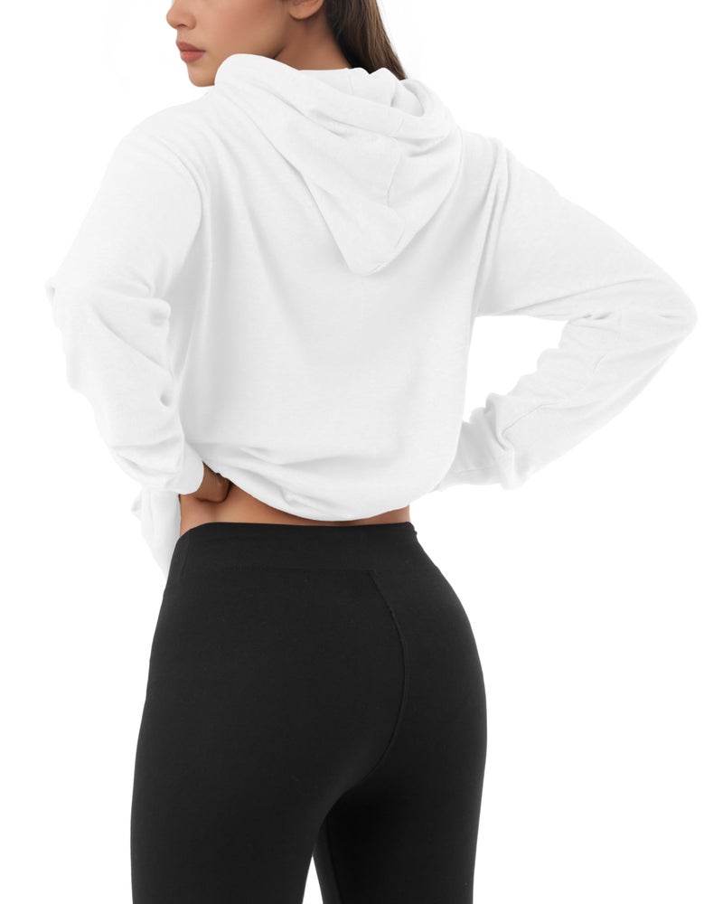 GIVON Women's Essential Pullover Hoodie Thin Lightweight Long Sleeve Comfort Sweatshirt for Everyday Wear / DCF019-WHITE-XL - Image 3