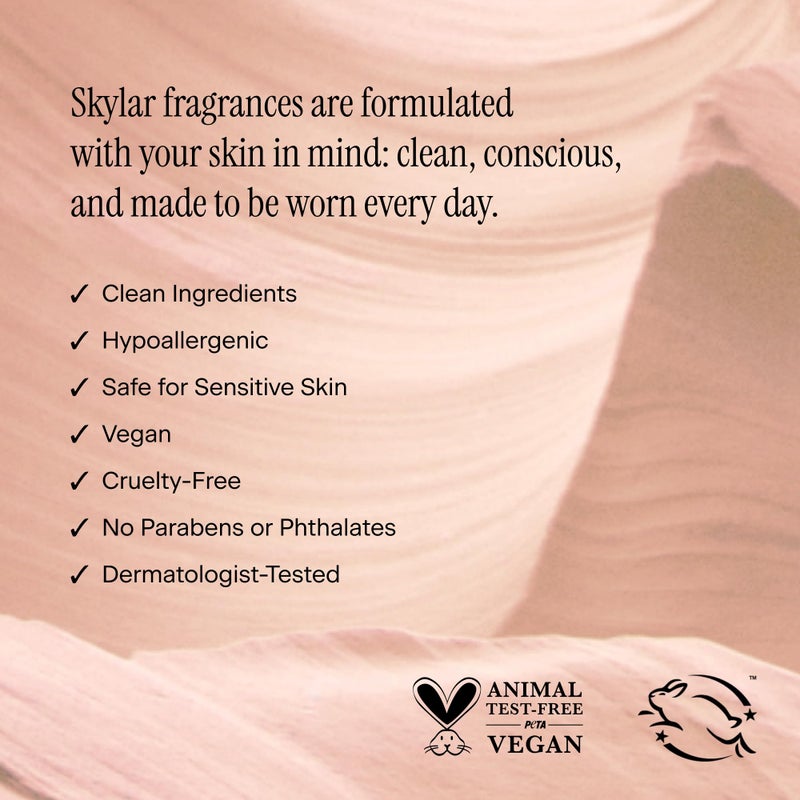 Skylar Pink Canyon Eau de Parfume - Hypoallergenic Perfume for Women & Men, Vegan & Safe for Sensitive Skin - Woody Citrus Perfume with Notes of Grapefruit, Pink Salt & Cedar - 1.70 Fl Oz (Pack of 1) - Image 5