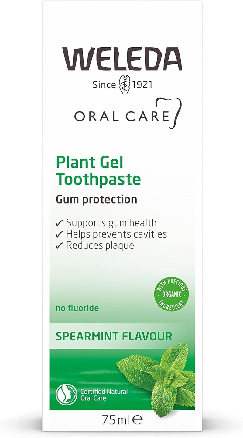 Weleda Plant Gel Toothpaste Fluoride Free Sensitive Teeth Antibacterial SLS Free Certified Natural Organic Vegan Mint Flavour 75ml - Image 3