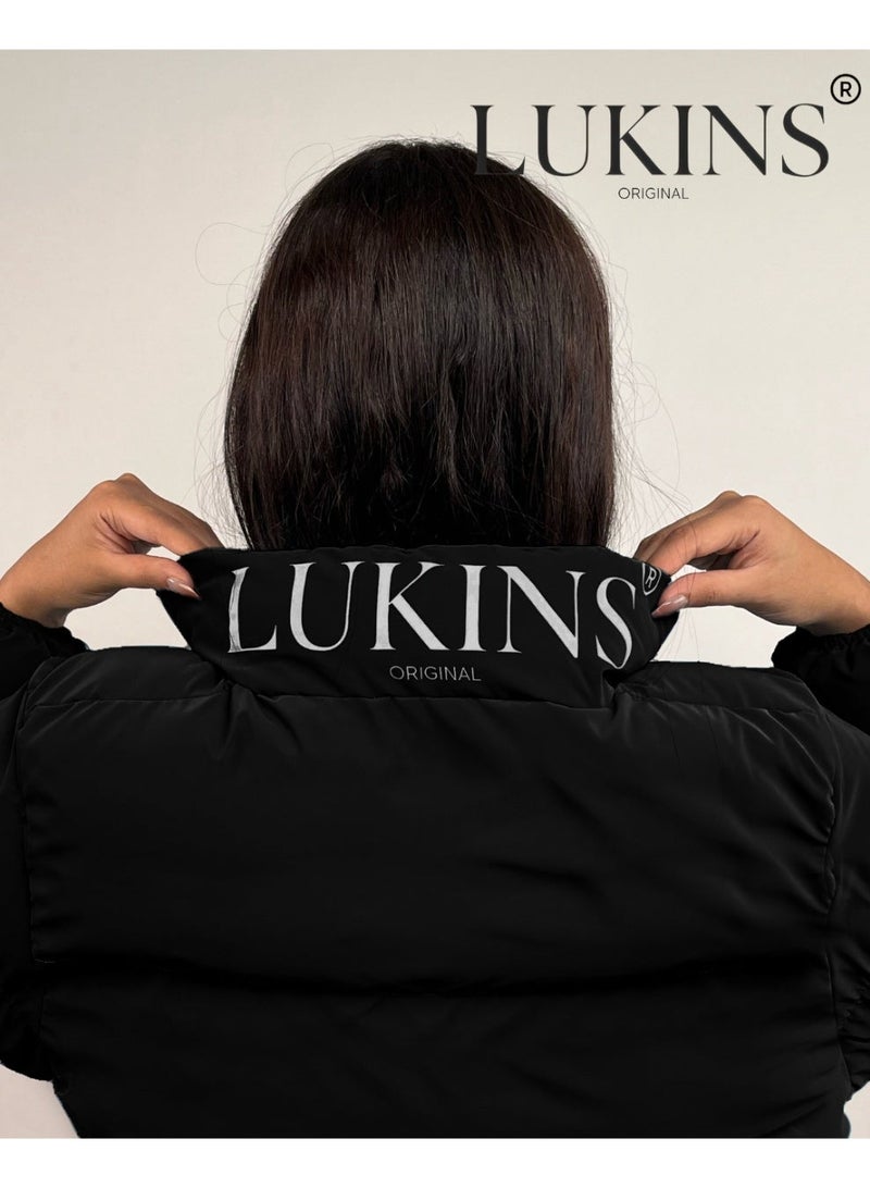 LUKINS High-Quality Black Women’s Waterproof Jacket – Stylish Winter Design and Rain-Resistant - Image 4