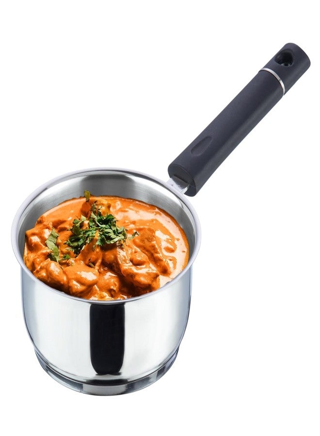 Crega Stainless Steel Induction Cookware, Heavy Duty Milk Boiling Pot, Tea Maker Stainless Steel, Triply Sauce Pot, Chai Boiler, Small Cooking Vessel & Multi-Purpose Kitchen Utensil - Image 3