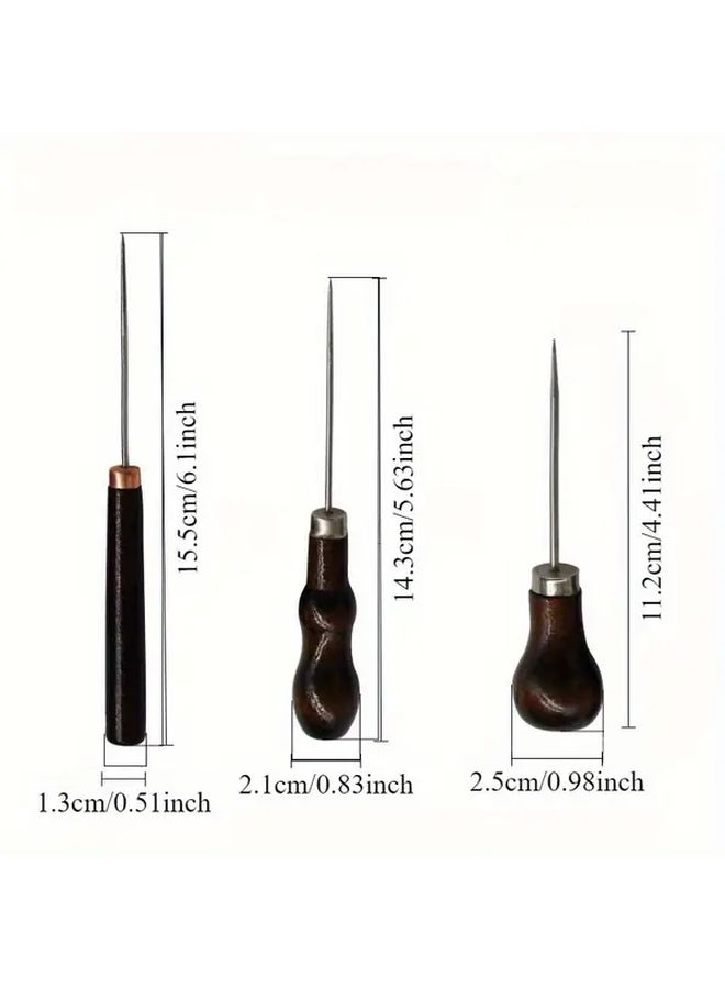 Model B Premium Steel Awl Needle Multi Purpose Sewing Leather Craft And Shoe Repair Tool - Image 4