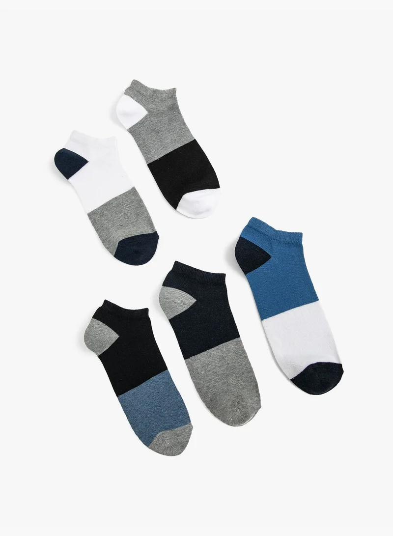 KOTON 5-Pack Bootie Socks Set Multicolor