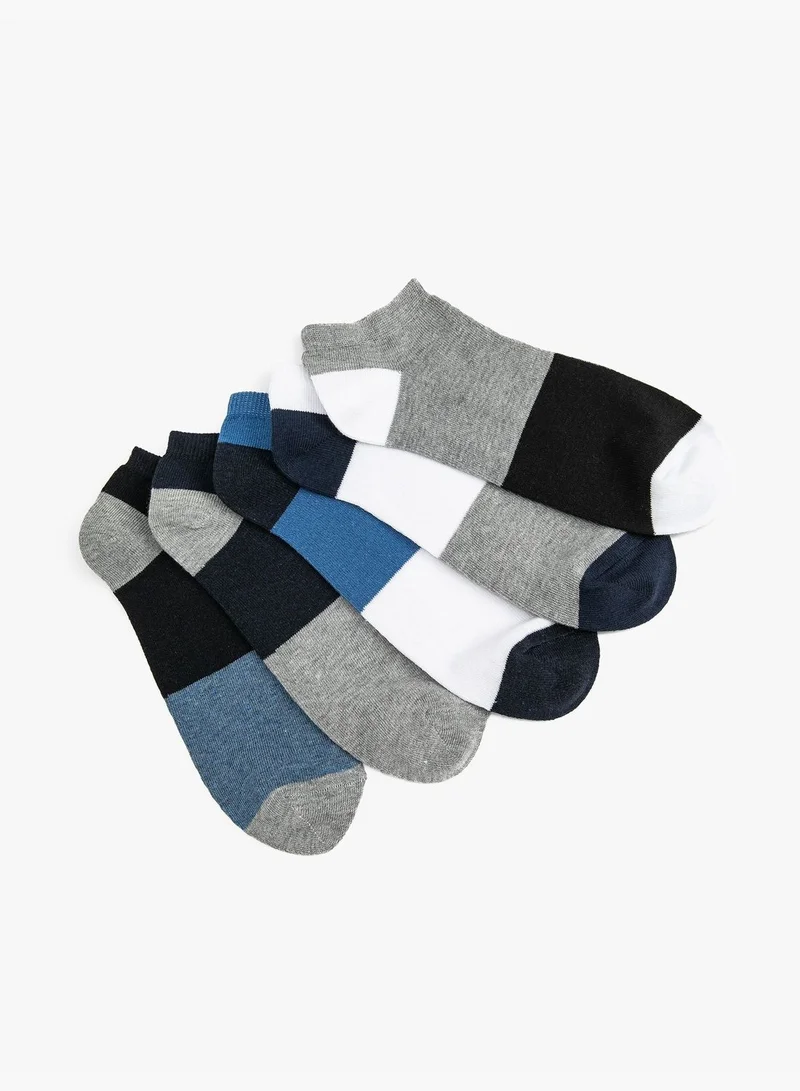 KOTON 5-Pack Bootie Socks Set Multicolor